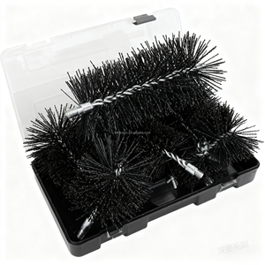 Brosse de nettoyage rotative industrielle à entraînement hexagonal, poils en nylon, pour tuyaux de drainage, conduites, cheminées, taille personnalisée, certifiée ISO RoHS, OEM - Product Image 4