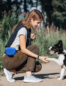 Échantillon gratuit, pochette à friandises pour chien en silicone avec logo personnalisé, couleur vert sauge, avec fermeture magnétique, petite pochette à friandises, sacs d'entraînement pour chiens - Product Image 5