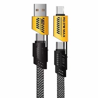 Kabel Data Pengisian Cepat Berkualitas Tinggi PD 27W 65W 4 in 1 untuk Ponsel, Kabel USB Type-C Berbahan Nilon Kepang dan Paduan Seng, Laris Manis, 2m 3m