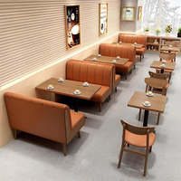 Bancs de restaurant haut de gamme en cuir véritable en forme de U, design moderne en bois massif, résistants à l'eau