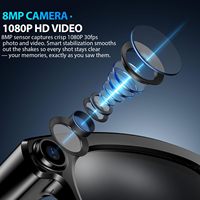 Gafas Inteligentes M08C con Cámara de 8MP, Video 1080P, Micrófono Dual ENC, Música, Llamadas, Viajes, Gafas Inteligentes con IA