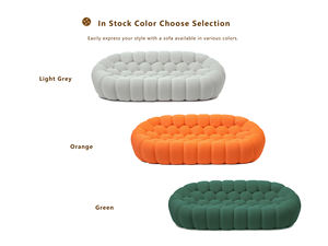 Atunus EE. UU. En stock Envío Directo Moderno 3D Panal Tela de malla Naranja Tienda Burbuja Sofá Sofás de fútbol de 3 plazas Sofá - Product Image 6