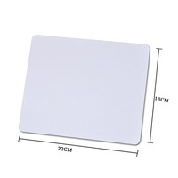 Tapis de souris vierge pour sublimation par transfert thermique 18*22*0.3 cm pour la décoration de tapis de souris