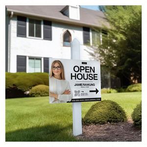 Panneau personnalisé pour agent immobilier, signalétique numérique imprimée, publicité, panneaux de jardin, modèle de panneau de jardin immobilier - Product Image 1