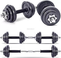 Ensemble d'haltères réglables en fonte Eric Hammertone 15kg/20kg/30kg, antidérapants, pour hommes, usage domestique, noir, logo personnalisé disponible