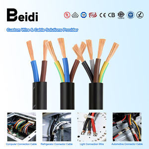 Câble électrique BEIDI Best Seller noir et blanc 2 conducteurs 1,5 2,5 <span class=keywords><strong>mm</strong></span> pour câblage domestique, câble en cuivre flexible PVC H05VV-F, fil électrique domestique - Product Image 1