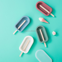 Moules à glace en silicone personnalisés pour sucettes glacées, moule ovale pour machine à glace maison, pour outils de bricolage