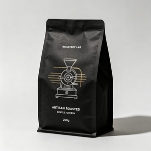 Eco-friendly Custom Printed Kraft Paper PLA Lined Zipper <b>Bag</b> <b>Compostable</b> Food Pouch for Roast Coffee Beans Packaging <b>bag</b> - Product Image 4