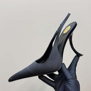 Zapatos de tacón de aguja con correa trasera y punta en pico para mujer, con colores personalizados, tacones originales y charol brillante - Product Image 4