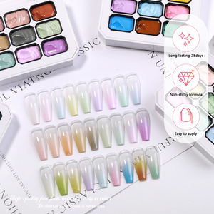 Paleta de esponjas Karroy para esmalte en gel, 12 colores, set para mezclar y crear efecto ombré, para pintar degradados, no tóxico, sin necesidad de limpiar, curado UV/LED - Product Image 2