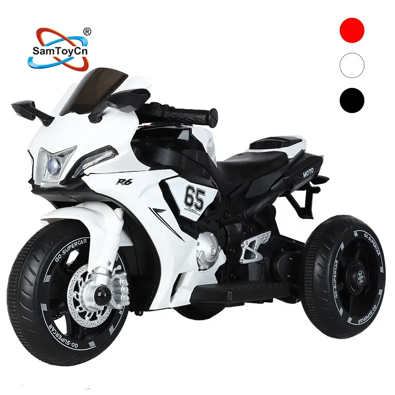 Samtoy Children Battery Operated 6V 3 Wheels Electric Motorbike Ride on Car Toy Motorcycle Kids to Drive