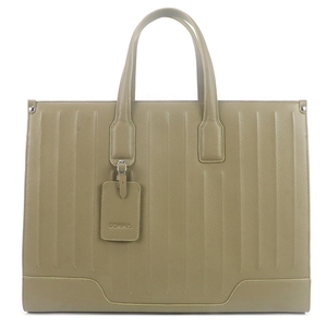 Bolso de Mano de PU con Rayas Verticales a la Moda, Bolso de Hombro de Gran Capacidad para Mujer, Bolso de Compras Casual - Product Image 1