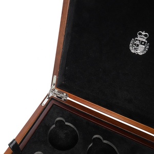 Bán Hàng Nóng Biểu Tượng Tùy Chỉnh Đồng Xu Lưu Trữ Hộp Với 3 Lưu Trữ Có Thể Tháo Rời Khay Sang Trọng Bằng Gỗ Đồng Xu Hiển Thị Hộp Carton Gói Quà Tặng Gỗ - Product Image 5