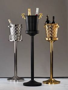 Phong Cách 2025 Đen Vàng Xô Đá Và Đứng Thẳng Đứng 5L Rượu Sâm Banh Đồ Uống Mát Sang Trọng Địa Điểm Câu Lạc Bộ Thanh Phụ Kiện - Product Image 6