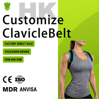 Correcteur de posture en néoprène à logo personnalisé CE, prix d'usine, ceinture de soutien ajustable pour la clavicule