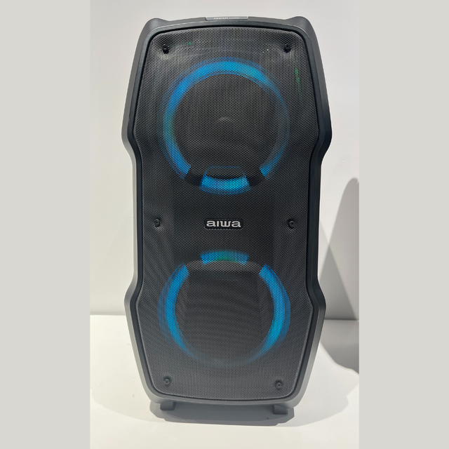 AIWA 200W Portable Double 6.5 Inch Wireless Speaker With LED Light and OLED Display Support Two UHF Microphone