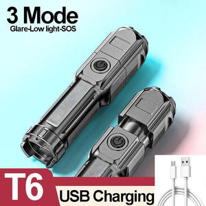 Flashlight High Intensity <b>Led</b> <b>Rechargeable</b> Battery Adjustable Focus Portable Outdoor Camping <b>Home</b> Use White <b>Light</b> - Product Image 4