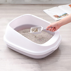 Extra Large Semi-Closed PP <strong>Cat</strong> <strong>Litter</strong> <strong>Box</strong> with Open Heightened <strong>Design</strong> - Product Image 2