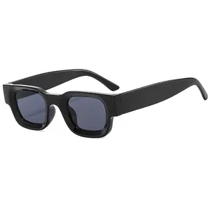 2022 fashion glasses ivory small uv400 square retro custom logo sunglasses women men unisex concave frame sun glasses wholesale
