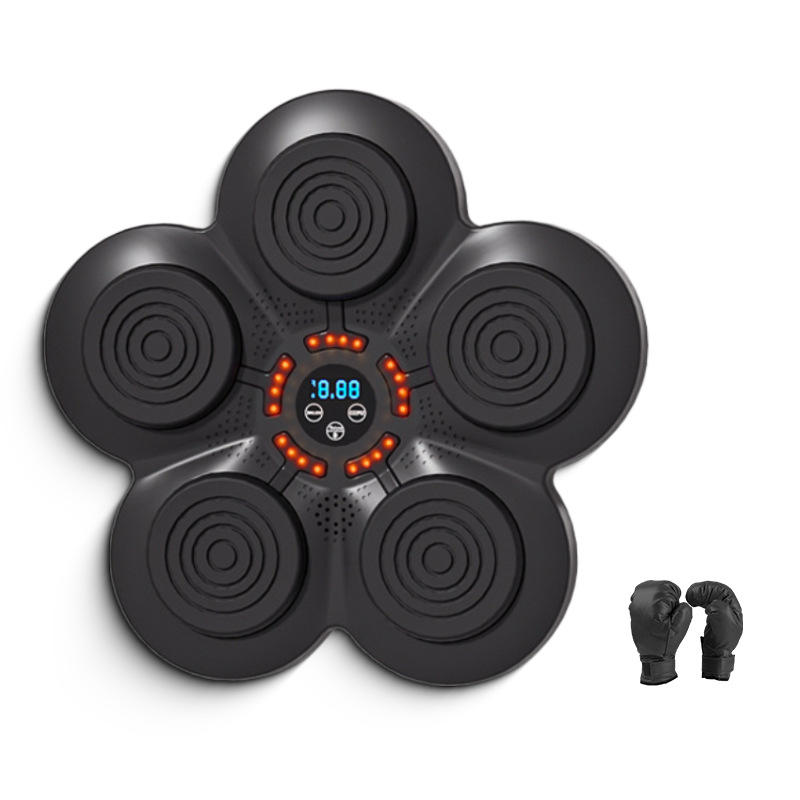 Avec des gants enfants noirs