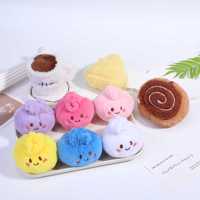 Porte-clés en peluche Kawaii 2026 tendance, en forme de boulette vapeur, jouet sensoriel anti-stress à remontée lente, doux, pour soulager le stress