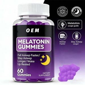 Gomitas de Melatonina de Marca Privada OEM, Sin Azúcar, Sabor a Uva, 3mg/5mg/10mg, Suplemento Vitamínico para el Apoyo Inmunológico en Adultos - Product Image 3