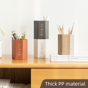 Oem/ODM bàn tổ chức Lưu trữ container nhựa Bút Chì Chủ văn phòng phẩm tổ chức dày chủ bút cho sinh viên - Product Image 6