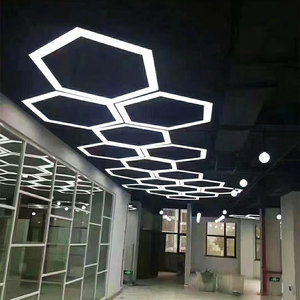 Suspension de bureau à <span class=keywords><strong>LED</strong></span> hexagonale/ronde/carrée/triangulaire/anneau en forme de Y Suspension de bureau Lampe linéaire de bureau à forme spéciale - Product Image 5