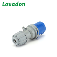 Prise industrielle femelle CE approuvée, sortie d'usine, 2P+E 16A 32A, 220V-240V, étanche IP44, connecteur bleu