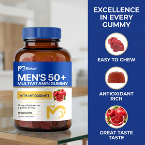 BioKom Gummies multivitaminés sans sucre pour hommes, complément alimentaire pour la santé et l'énergie des adultes, soutien à la <span class=keywords><strong>musculation</strong></span> et à l'immunité - Product Image 2