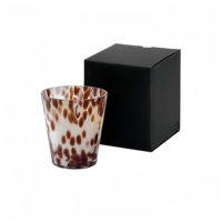Ensemble de bougies parfumées de luxe personnalisées, longue durée, aromathérapie, avec couvercle et boîte, grand porte-bougie conique en verre de luxe