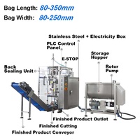 VFFS verpakkingsmachine volautomatisch voor viskeuze vloeistoffen, pasta's, plastic/papieren zakjes/folie, honing, ketchup, chilisaus