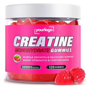 Integratori monoidrato di creatina rosa da donna Private Label guadagno muscolare con caramelle gommose senza zucchero nutrizione sportiva - Product Image 1