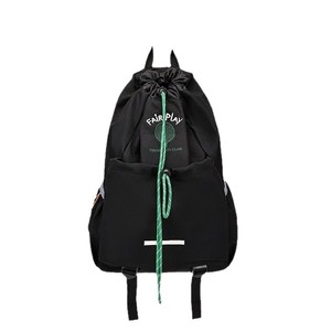 Sac à dos léger unisexe de couleur unie avec cordon de serrage pour sports de plein air, randonnée, étudiants et réduction de la charge - Product Image 5