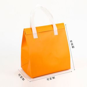 Sac isotherme biodégradable en non-tissé avec feuille d'aluminium pour la livraison de repas (restaurant, café, thé au lait), supermarchés et expositions - Product Image 4