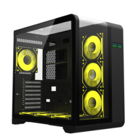 Ruix Top-Plus Mid Tower ATX Sea View Gaming Case 7 PCI-E Slots High Performance Computer Case for Desktop Table in Stock