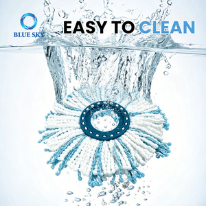 Tête de balai serpillère ronde de rechange pour balai serpillère à disque <span class=keywords><strong>Leifheit</strong></span> Clean Twist M, pièces de rechange pour serpillère microfibre à 2 fibres, personnalisation disponible - Product Image 5