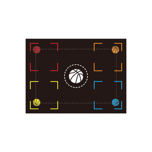 Basketball Footstep Training Mat Dribble Silent <strong>Sports</strong> Auxiliary Props Training Pace <strong>Ball</strong> Control Player <strong>Equipment</strong> - Product Image 4