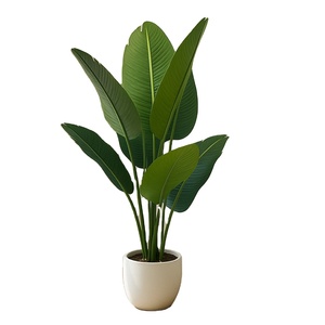 Arbre artificiel <span class=keywords><strong>bananier</strong></span> LUYI Traveller, vente en gros, arbre artificiel réaliste, verdure dense, plante artificielle pour décoration intérieure - Product Image 1