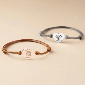 Bracciale in Acciaio Inossidabile Vuoto <span class=keywords><strong>con</strong></span> Incisione Personalizzabile per Impronte di Piedi e Mani, Nonché Testo e Motivi - Product Image 5