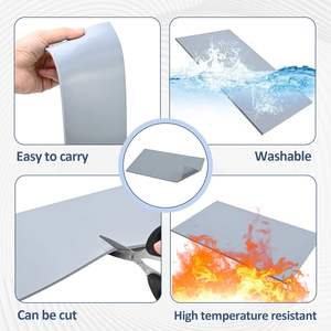 4 hojas de presión de silicona de doble cara, alfombrilla de prensa de calor con corte para tapa HTV y transferencia de vinilo de camisetas, tamaños personalizados - Product Image 4