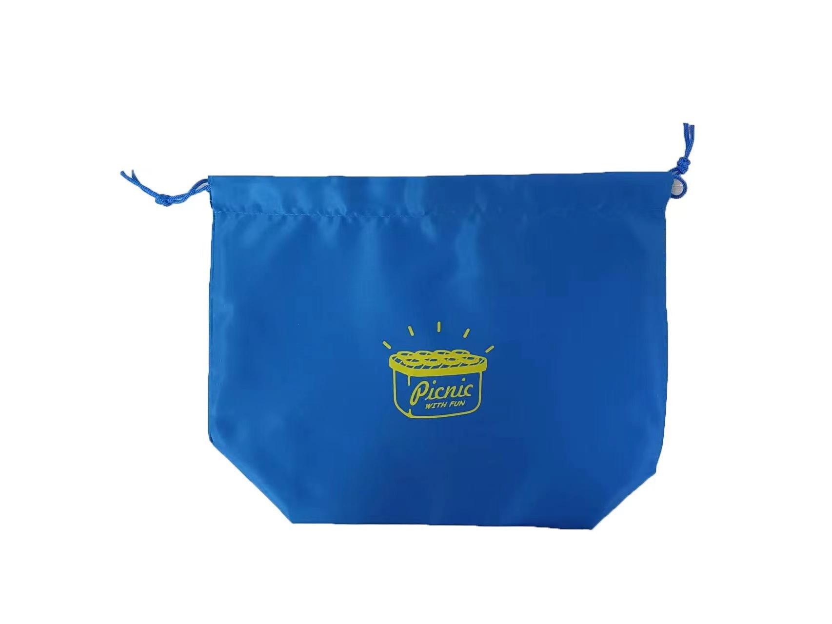 Blue Drawstring Bag