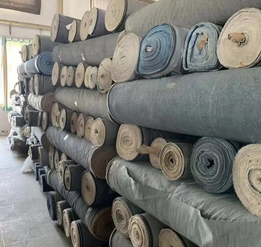 Wholesale A garde polyester cotton stretch denim jeans women fabric stock lot
