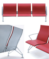 Chaise d'attente d'aéroport haute qualité 1 à 5 places, en mousse PU, pour aéroports et hôpitaux, mobilier public