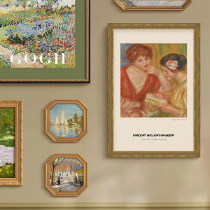 Cadres en bois massif de style minimaliste moderne, cadres décoratifs muraux en bois, cadres pour peintures à l'huile - Product Image 3