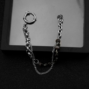 Bracelet Chaîne Géométrique Double Couche en Acier Titane Style Hip-Hop Unisexe, Design Niche Populaire 2026, Bijou Tendance - Product Image 4