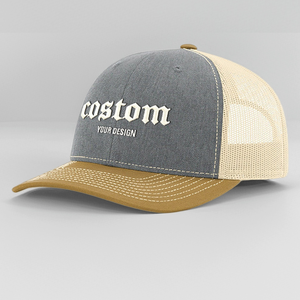 Gorras de Béisbol Personalizadas con Logotipo Bordado, 6 Paneles, Malla Deportiva, 100% Algodón, Unisex, Gorras Trucker Deportivas con Cierre a Presión - Product Image 1