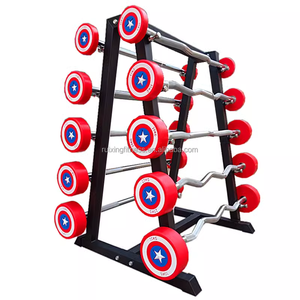 Ginnastica per allenamento con testa rotonda fissa <span class=keywords><strong>in</strong></span> PU <span class=keywords><strong>Bar</strong></span> produttore a Shandong Dezhou America capitan Barbell - Product Image 1