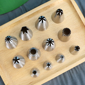 Stainless Steel Piping Nozzles 5 6 8 10 18 Tooth Sizes For Buttercream Piping Dessert Tools - Product Image 2
