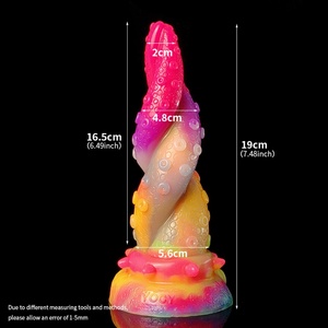 Nouveau design 2022 – Série YOCY-266 AW13 Rainbow Fantasy phosphorescente – Pénis artificiel pour femmes avec treize couleurs - Product Image 5